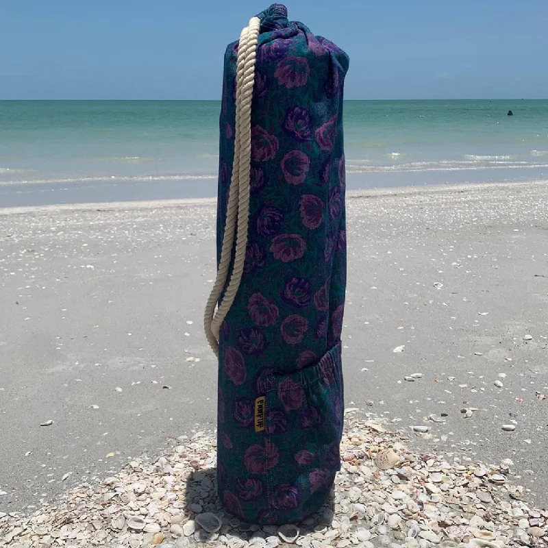Crazy Savings Denim Roses Yoga Mat Bag