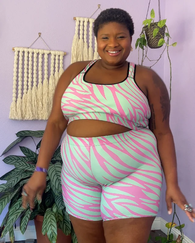 Cash Savings Disco Zebra Sports Bra