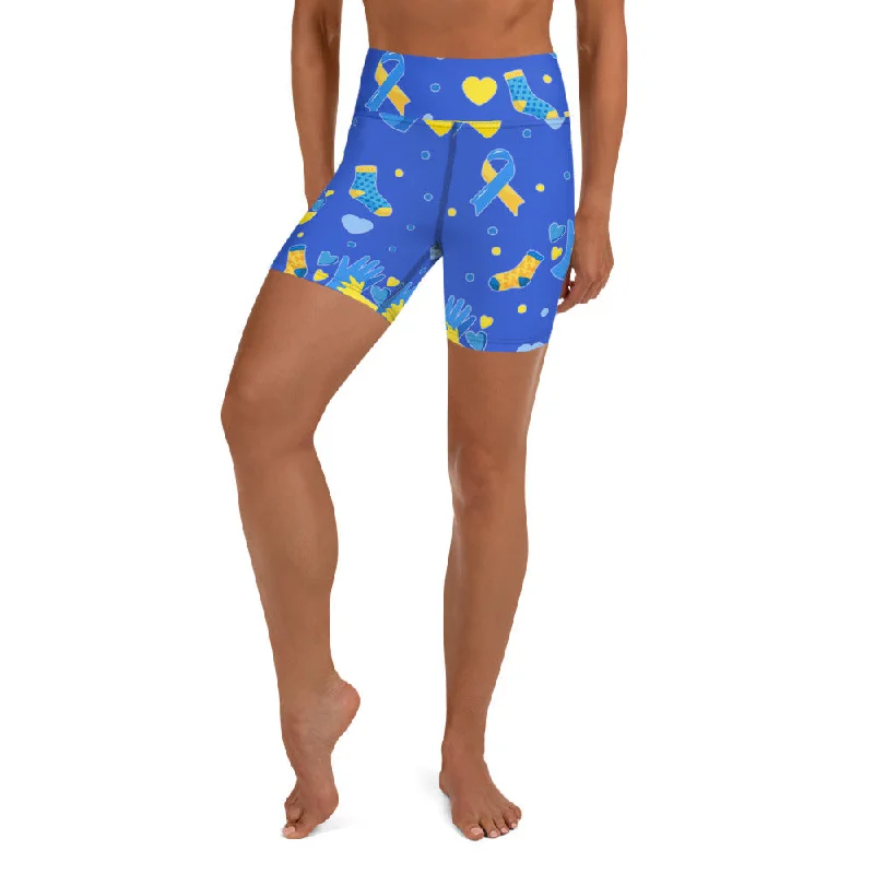 Stock Up Down Syndrome Awareness Yoga Shorts