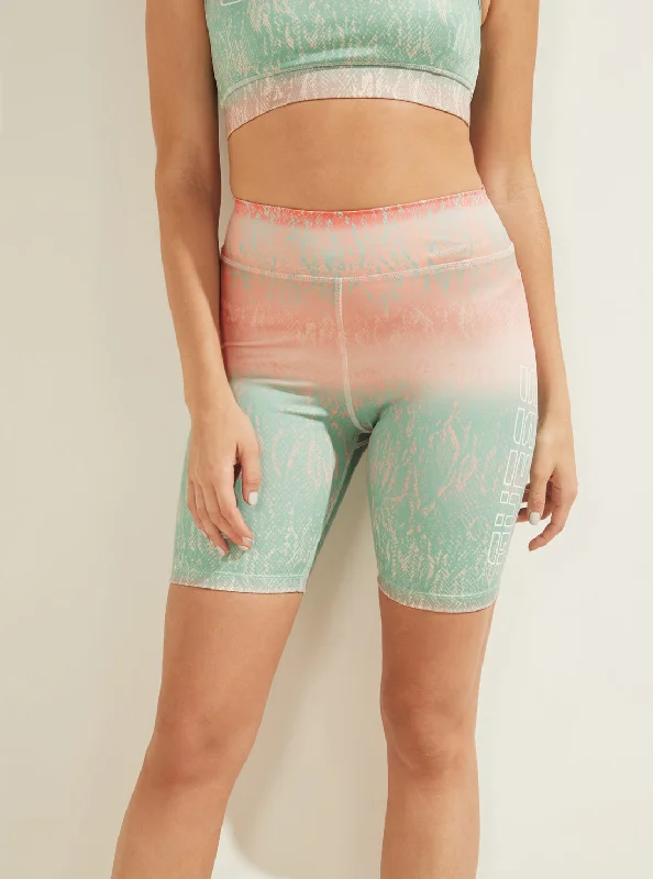 One-Day Only Eco Multi Python Corrine Active Biker Shorts