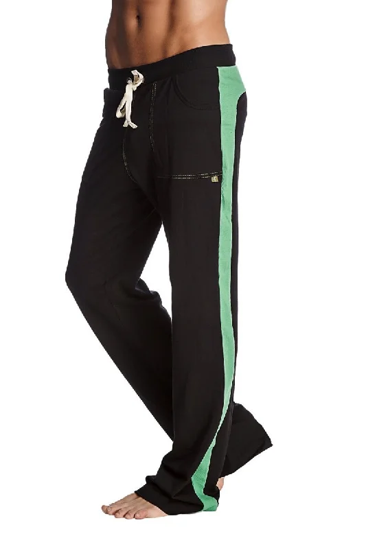 Savings Soar This Weekend Eco-Track & Yoga Sweat Pant (Black w/Bamboo Green) by 4-rth