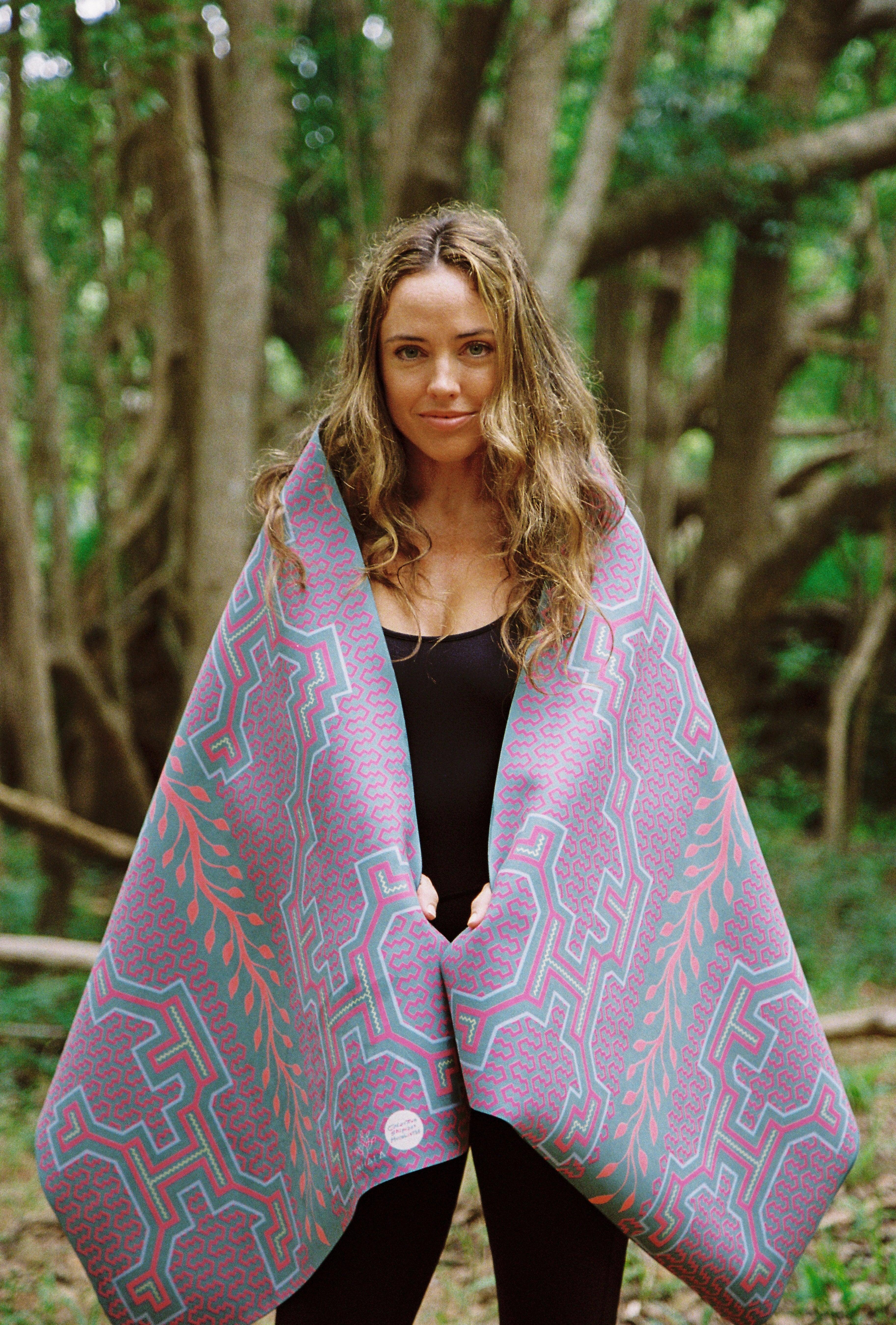 Overstock Clearance ECO YOGA MAT - AYA HEARTS - OXE - TRAVEL
