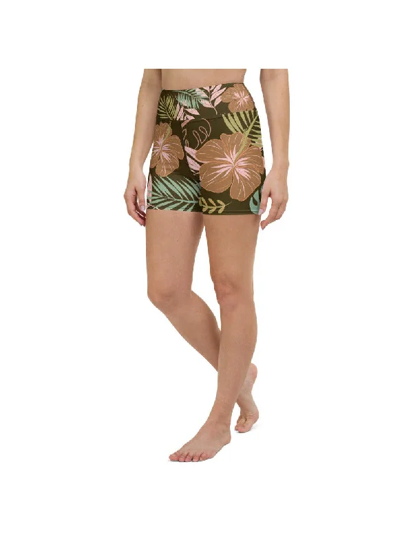 Weekend Savings Galore Fall Floral Yoga Shorts