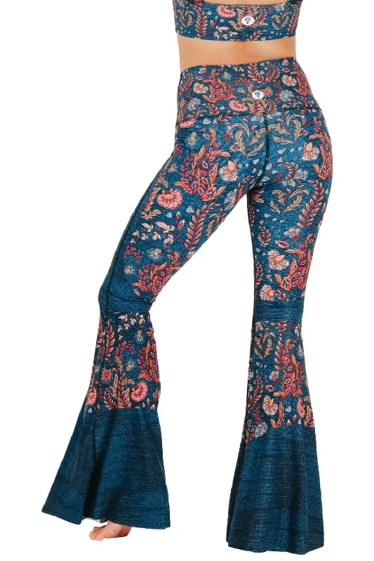 Weekend Offers That Impress Festival Denim Printed Bell Bottoms by Yoga Democracy