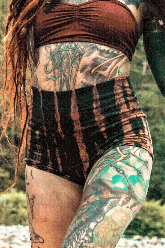 Weekend Savings Fiesta Fire Tie Dye Yoga Shorts