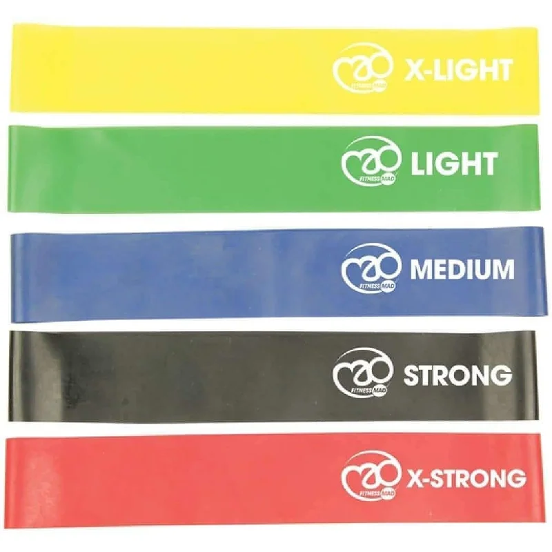 Quick Deals Fitness Mad (Set Of 5) Mini Power Loops Resistance Bands
