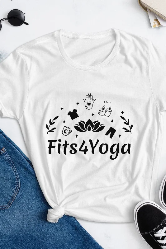 Weekend Offers You Can't Ignore Fits4yoga 2 short sleeve t-shirt - White