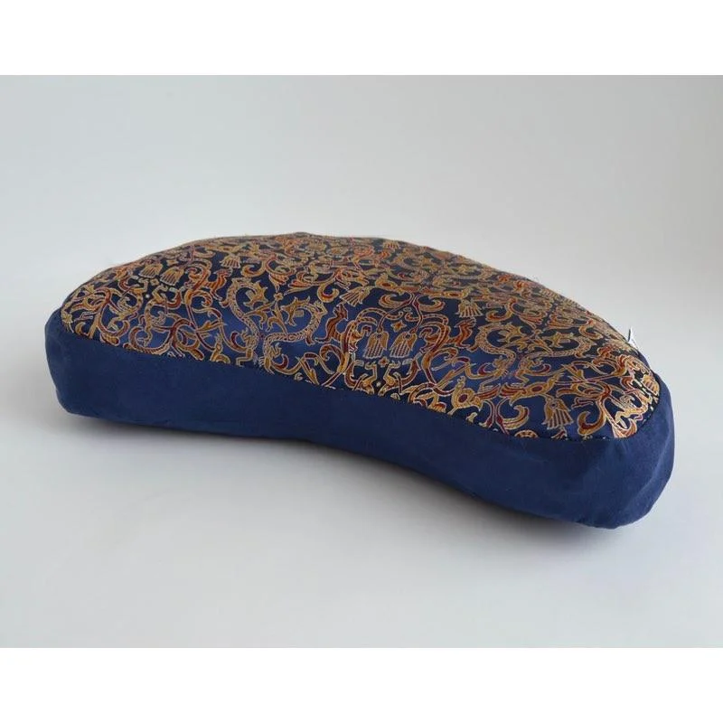 Weekend Deals to Make You Smile frequencyRiser Blue Brocade Crescent Meditation Cushion