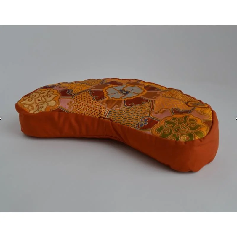 Weekend Savings Bonanza frequencyRiser Orange Brocade Crescent Meditation Cushion