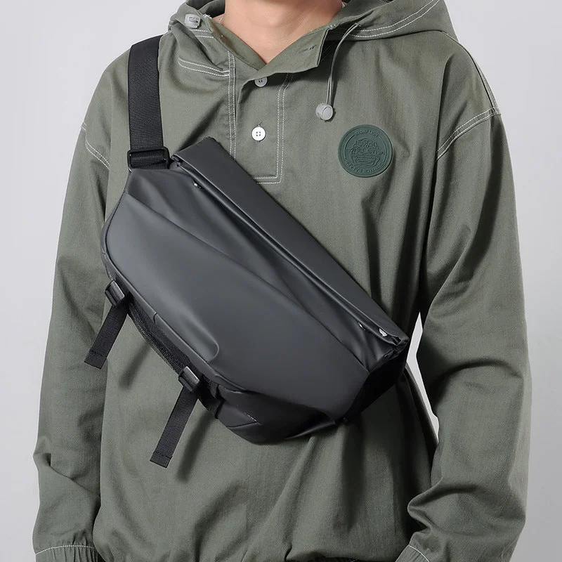 Weekend Bargains to Cherish Functional Crossbody Bag Men Cool Motorcycle Sling Backpack Shoulder Chest Bag