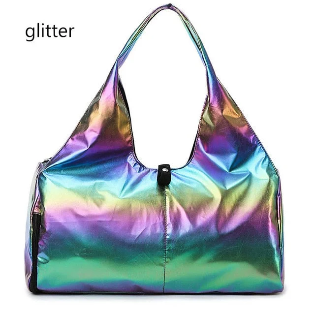 Weekend Deals That Sparkle Glittery Rainbow - Yogatation Gym Bag