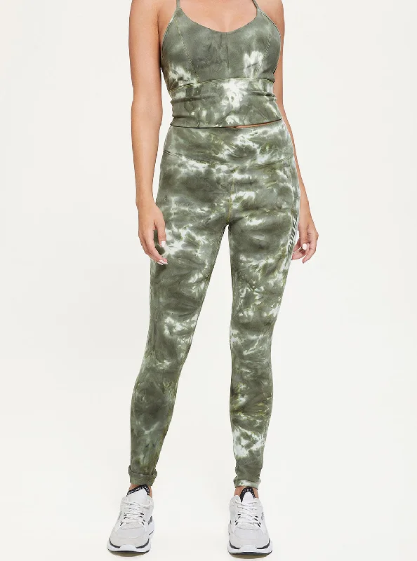 Can't Resist Green Tie Dye Eudora Active Leggings