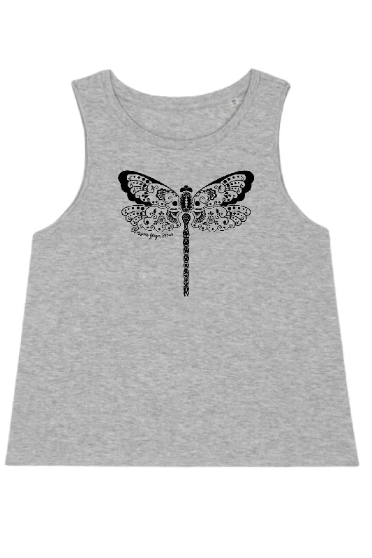 Special Price Grey Dragonfly Yoga Vest Top