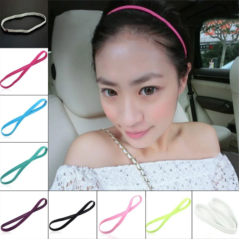 Lowest Price High Quality Women Elastic Sports Headscarf Ajustable Solid Elastic Non-slip Yoga Headbands Hair Accessories  NCM99