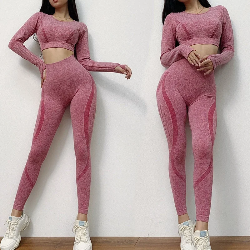 Weekend Offers That Dazzle High Waist Seamless Leggings Yoga Set