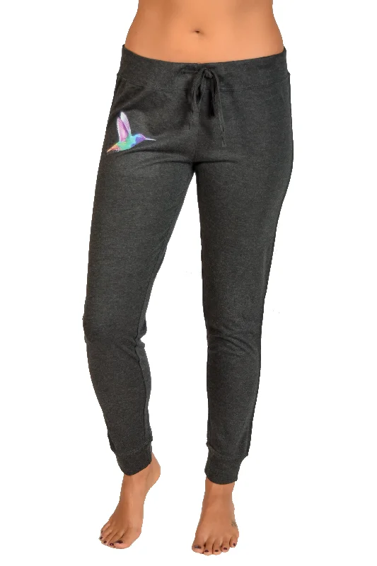 Weekend Deals That Spark Humming Bird On Black Women's Jogger Pant