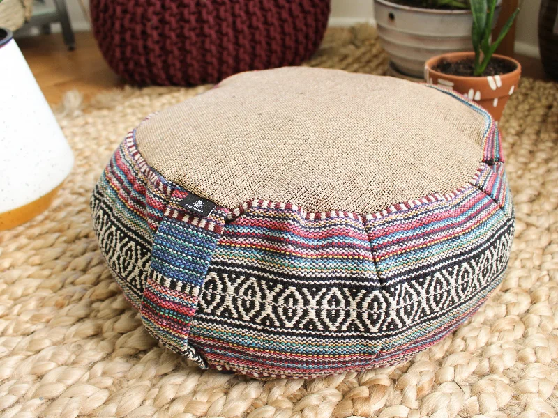 Unbeatable Deal Inner Chakra 18" Brown Round Buckwheat Zafu Cushion