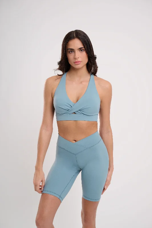 Weekend Specials to Relish Iris Wrap Bra Sky Blue