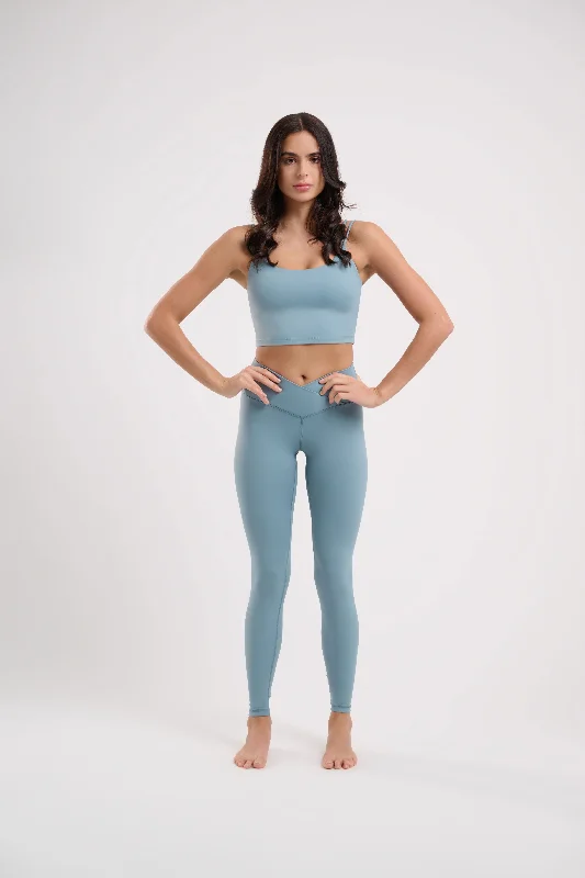 Exclusive Weekend Offers Inside Iris Wrap Leggings Sky Blue