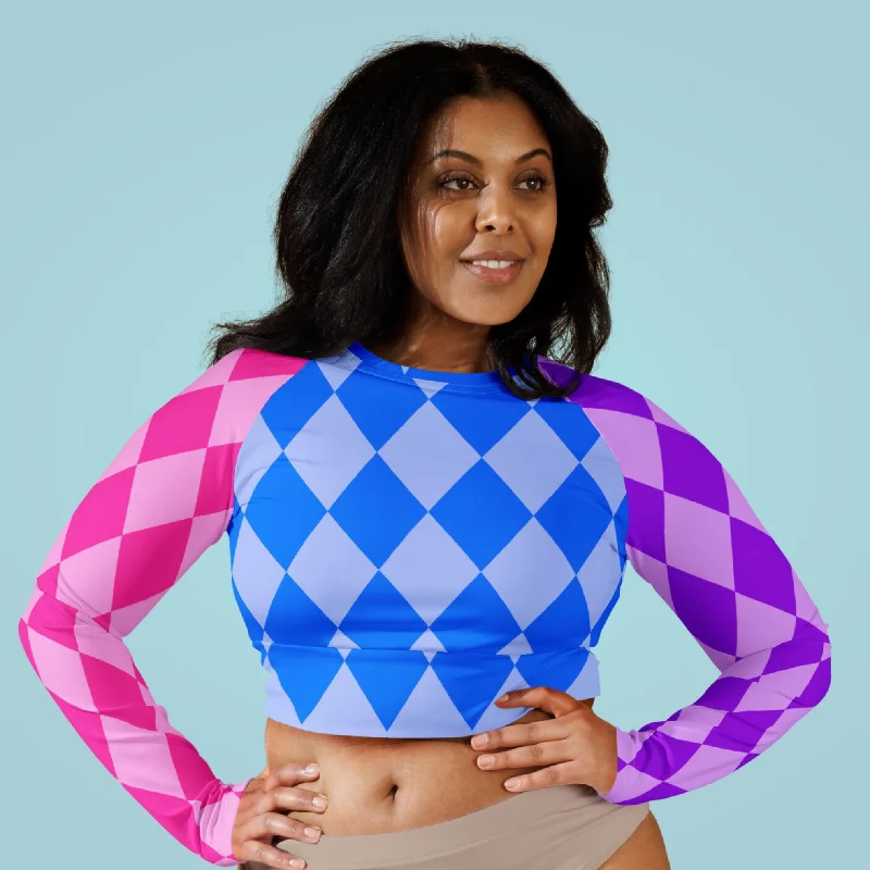 Midnight Sale Jester Recycled long-sleeve crop top (2XS-6XL)