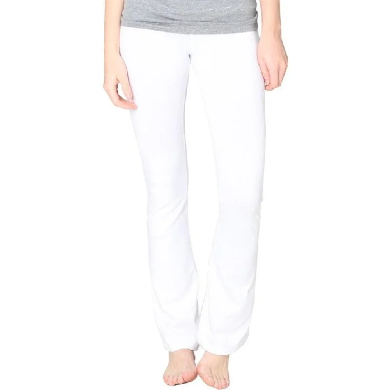 Weekend Shopping Bliss Ladies Cotton/Spandex Foldover Yoga Pants
