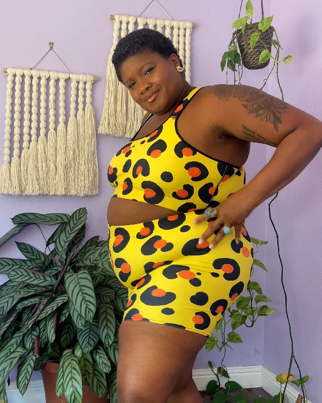 Deep Savings Leopard Print Bike Shorts