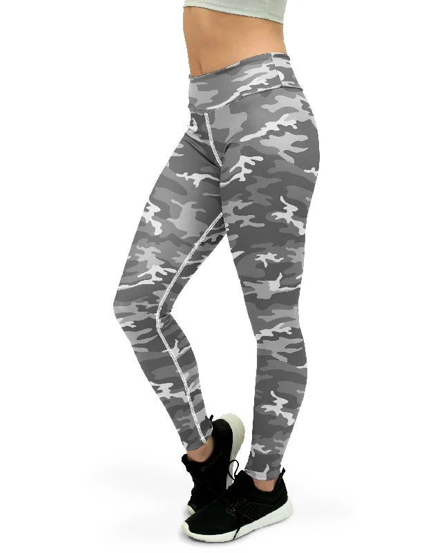 Weekend Deals You Can't Resist Light Grey Camo Yoga Pants