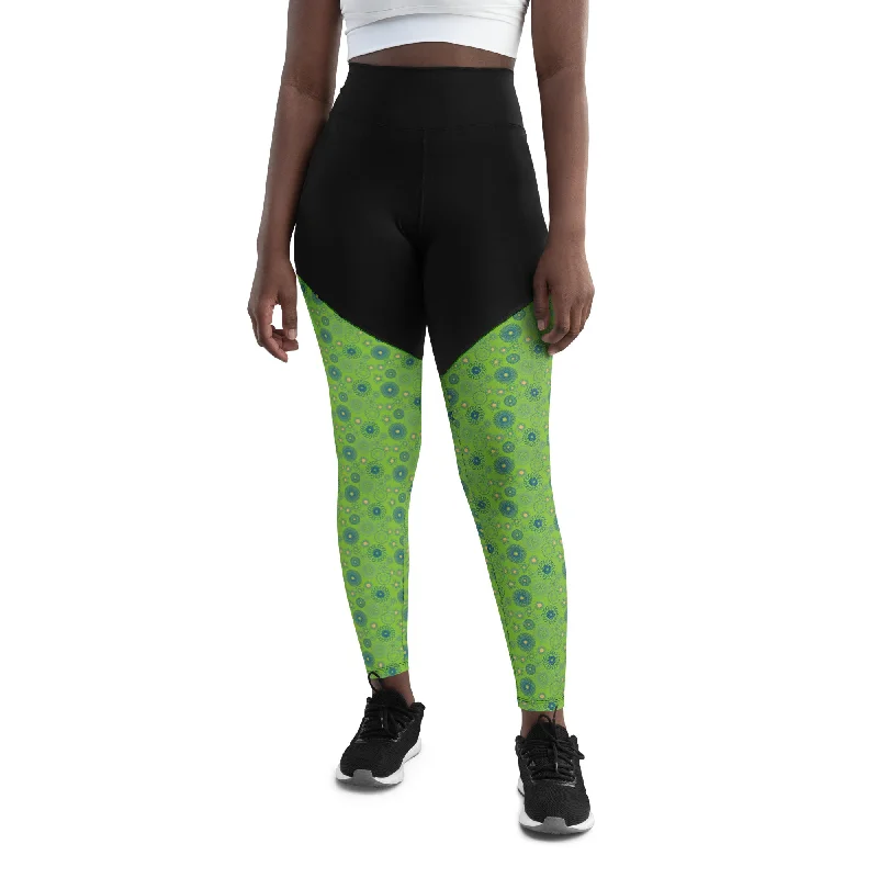 Weekend Deals That Sparkle Lime Blue Pendant Sports Leggings