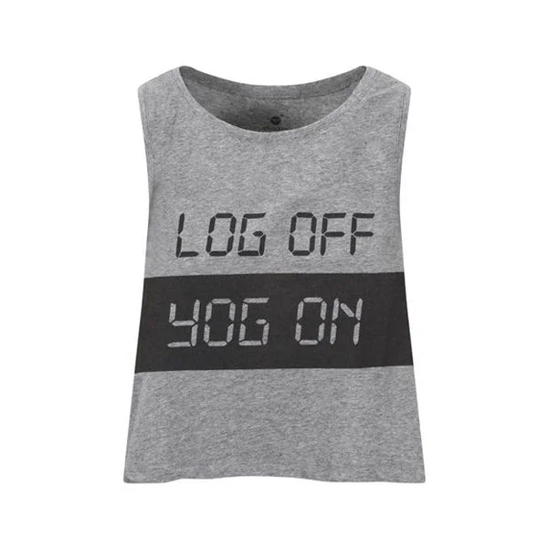 Weekend Deals That Impress Log Yog Crop Grey