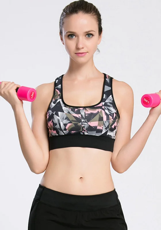 Unmissable Sale Geometry Print Yoga Bra