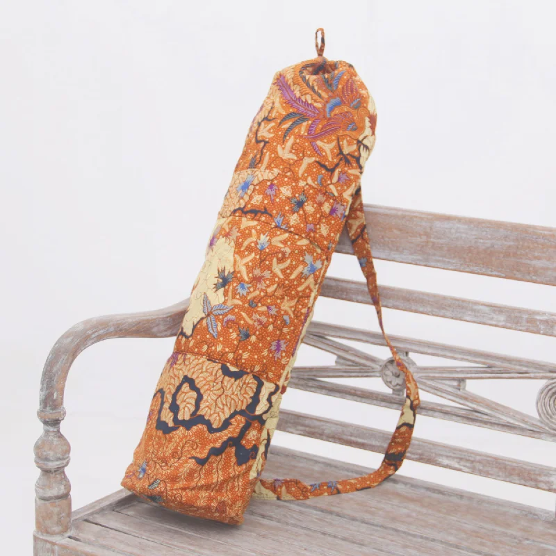 Weekend Deals That Wow Madura Flowers Batik Cotton Yoga Mat Bag