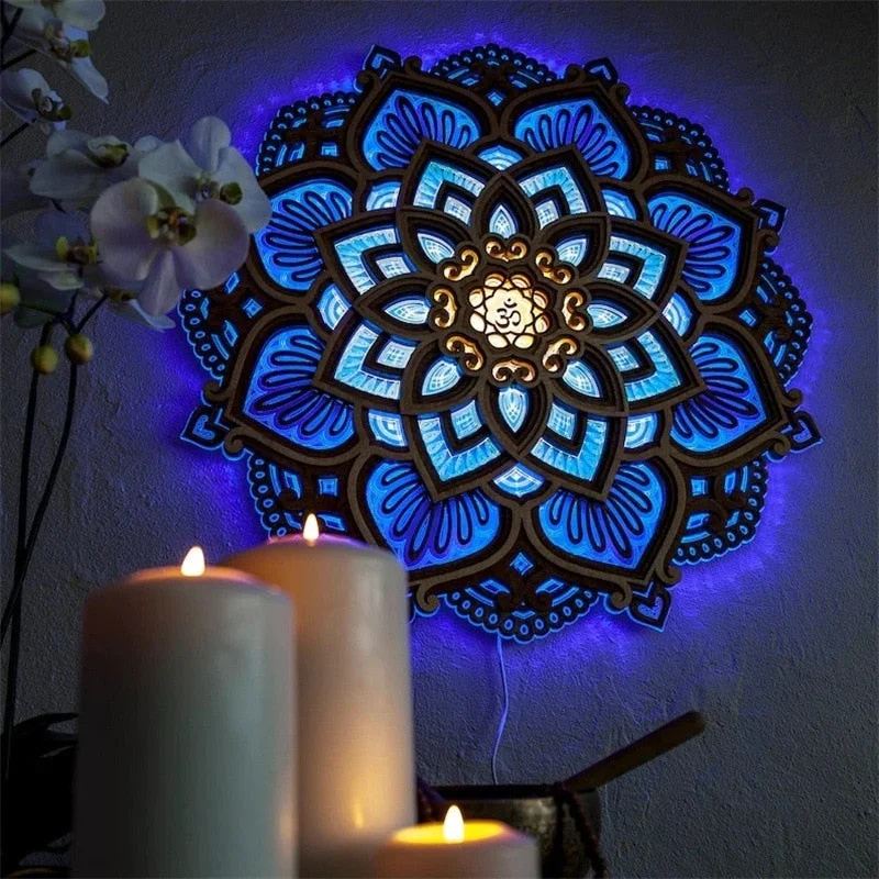 Exclusive Deal Yoganix Mandala Yoga Room Night Light LED Multi-Layer Laser Cut Carved Light LED Elegant Wooden Mandala Hanging Light Exclusive Deal Yoganix Mandala Yoga Room Night Light LED Multi-Layer Laser Cut Carved Light LED Elegant Wooden Mandala Hanging Light
