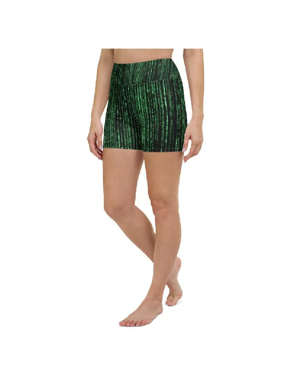 Weekend Discounts You Deserve Matrix Inspired Yoga Shorts