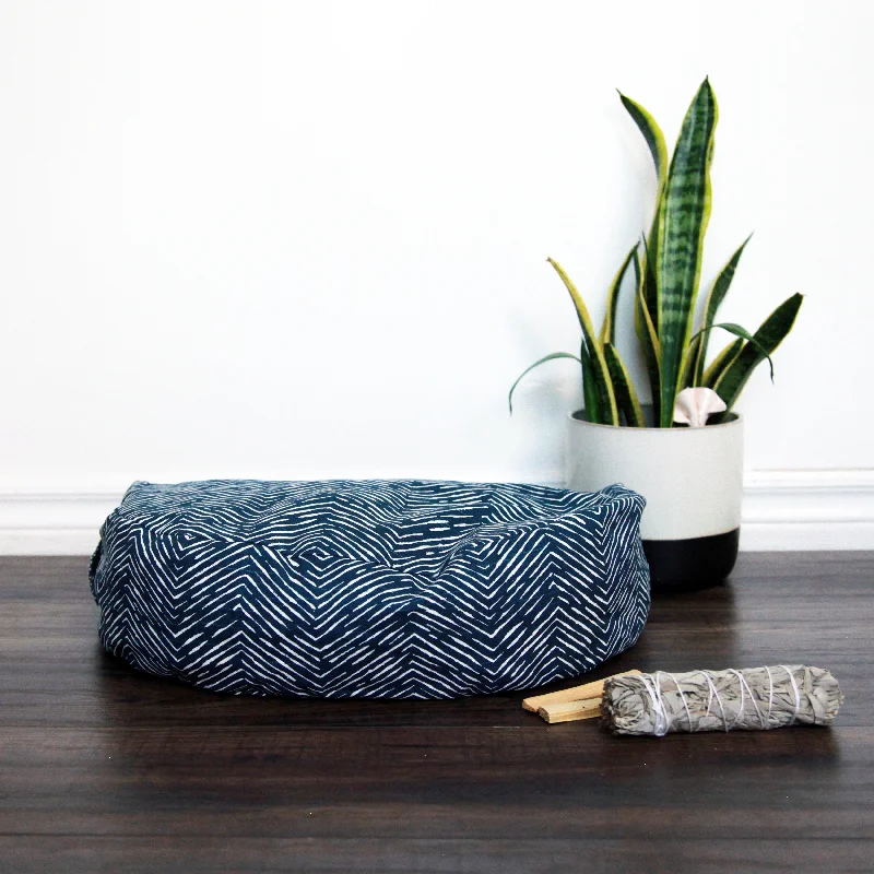 Weekend Deals That Dazzle Meditation Cushion - Navy Arrow