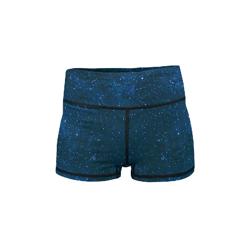 Overstock Sale Midnight Blue Stars Yoga Shorts