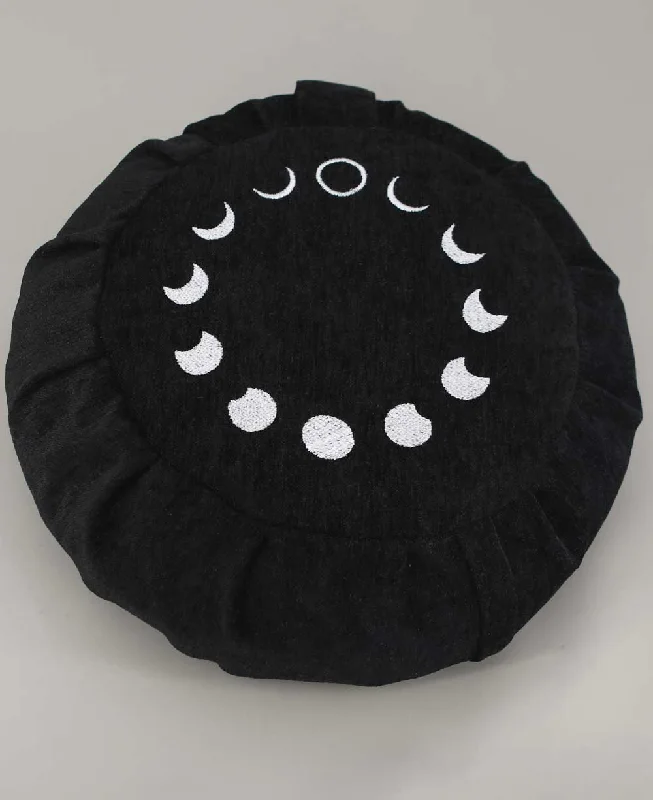 Super Savings Moon Phase Black Zafu Meditation Cushion