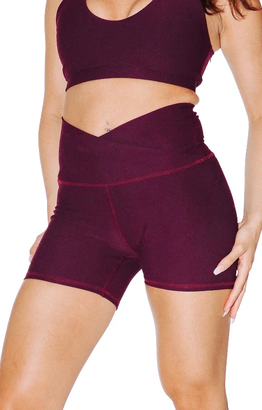 Don't Delay Movement Short in Maroon by Yoga Democracy