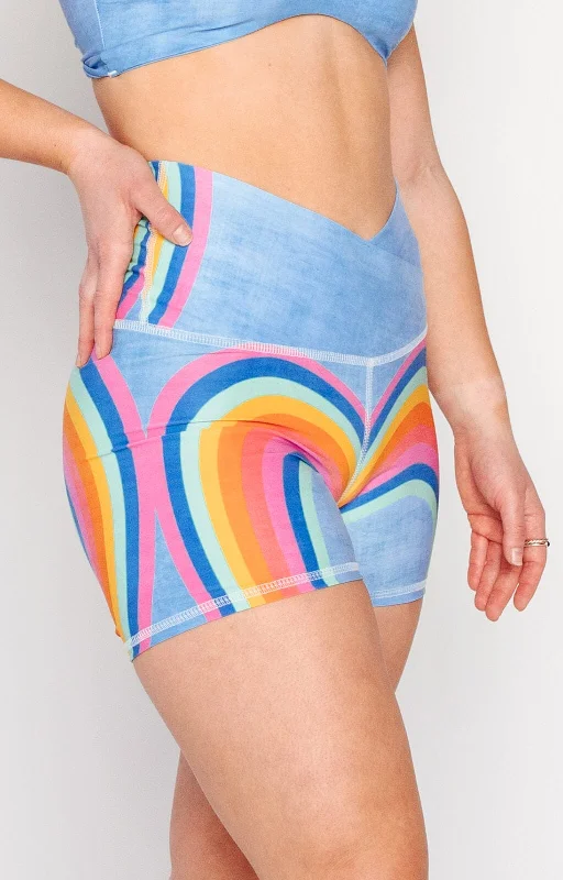 Crazy Deal Movement Short in Rainbow Love by Yoga Democracy