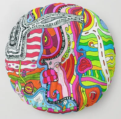 Instant Deal 'MULTI' Colorful Psychedelic Floor / Meditation Cushion