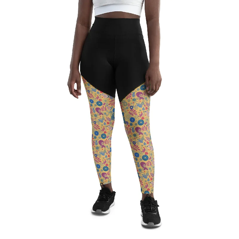 Weekend Bargains to Grab Mustard Paisley Sports Leggings