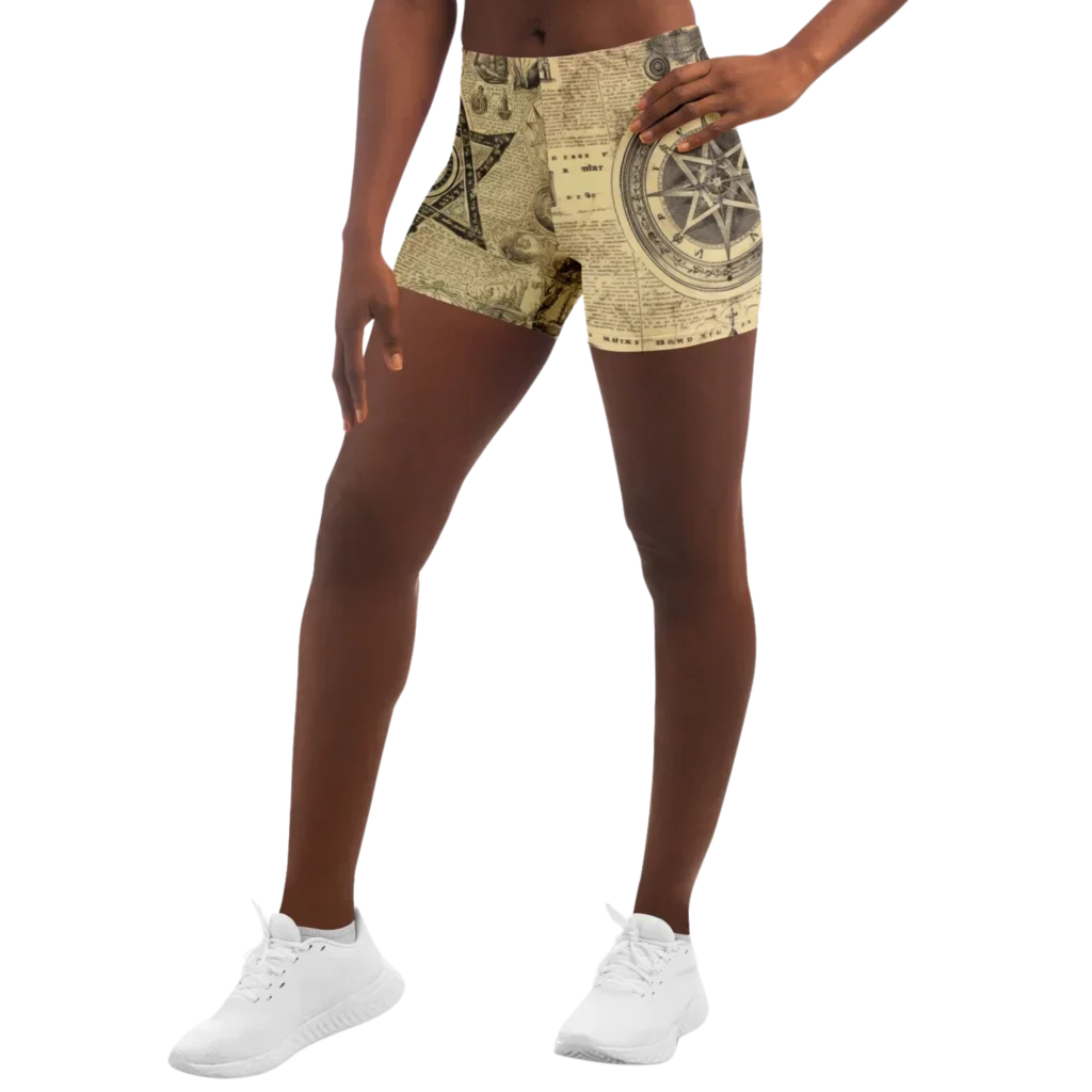 Low Price MYSTIC OCCULT YOGA SHORTS - EMBRACE SACRED SPIRITUALITY