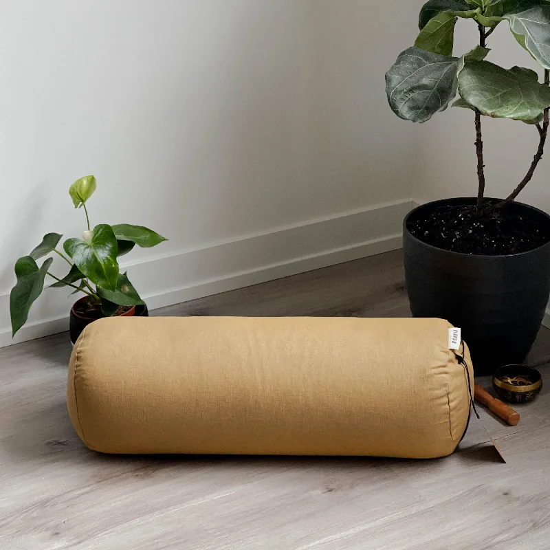 Flash Deal Natural & Organic Yoga Bolster | Amber Gold