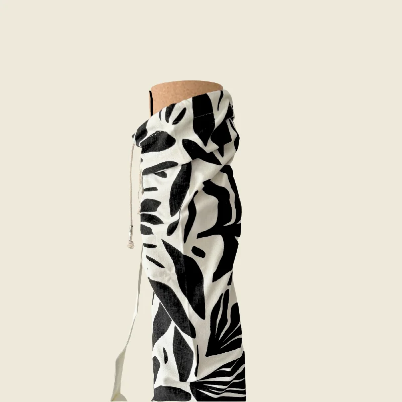 Best Choice Yoga Mat Bag | GOTS Organic Cotton | Patterned Leaves