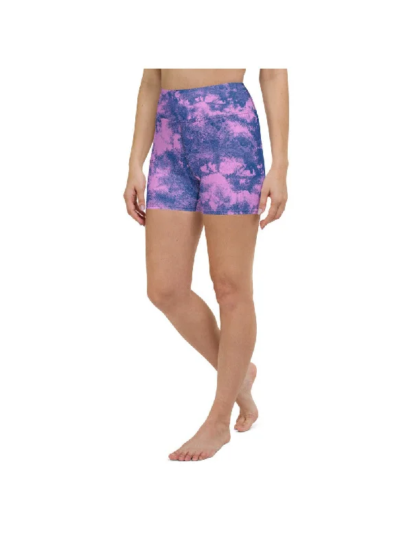 Weekend Discounts to Relish Navy Glaze Yoga Shorts