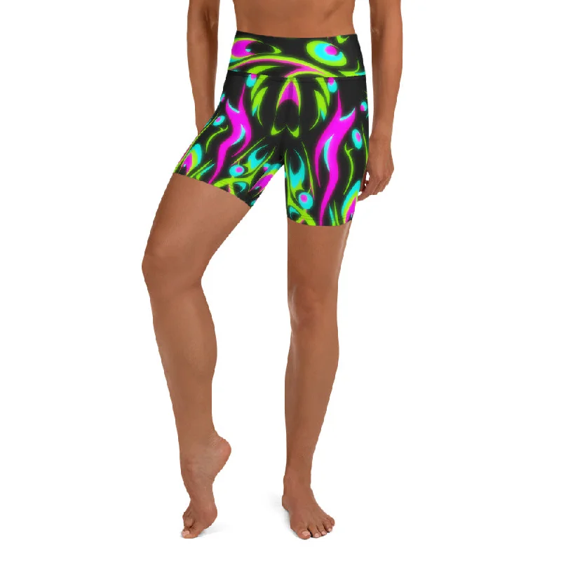Weekend Bargains Galore Neon Frenzy Yoga Shorts