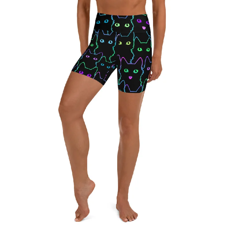 Unmissable Sale Mystic Halloween Cats Yoga Shorts