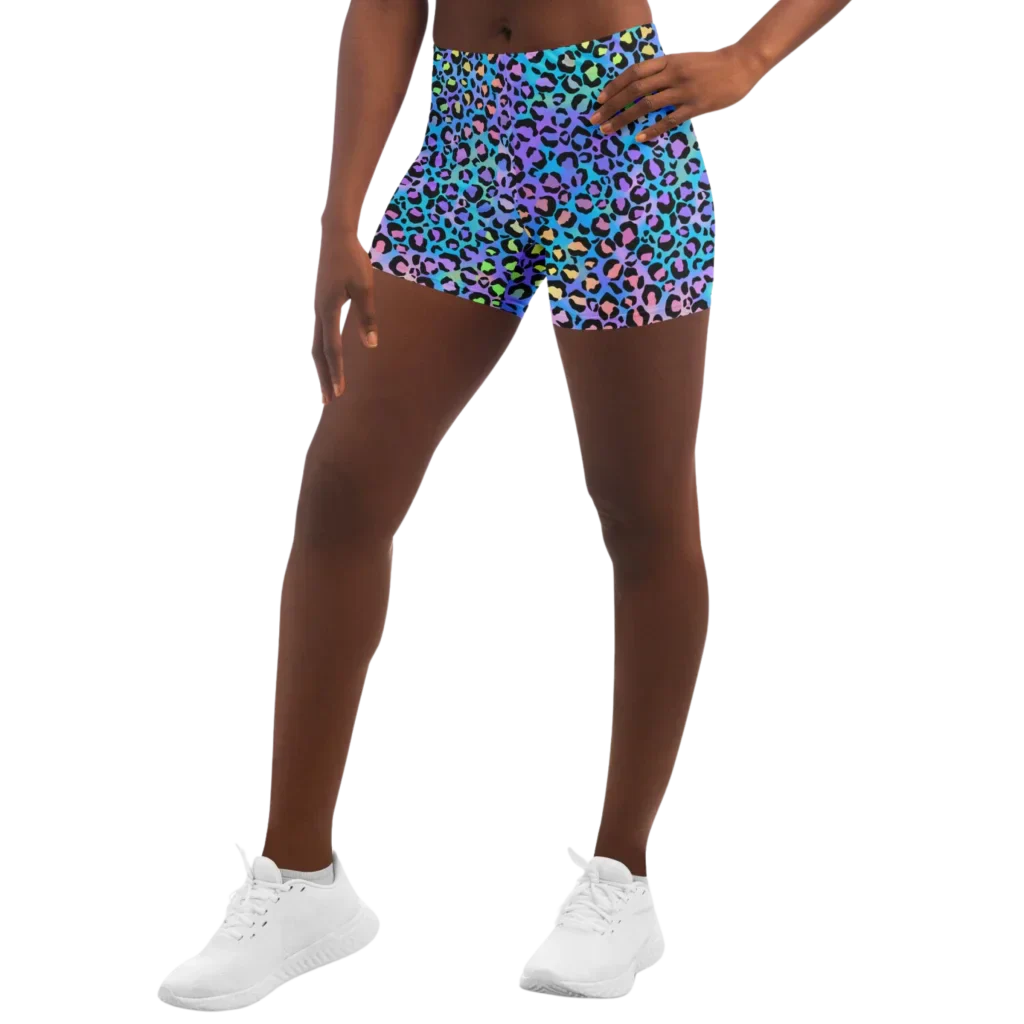 Weekend Bargains to Relish NEON LEOPARD YOGA SHORTS FOR WOMEN – BEST YOGA SHORTS