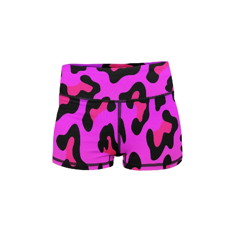 Weekend Savings Sensation Neon Leopard Yoga Shorts