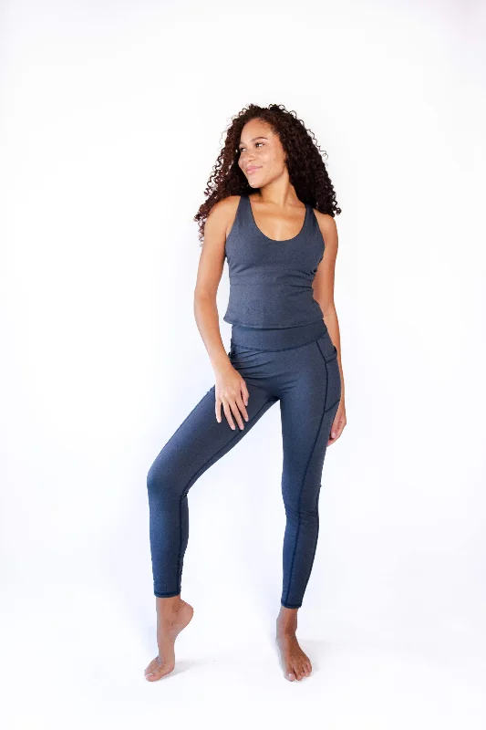 Quick Sale Non Stop Legging in Navy Blue by Yoga Democracy