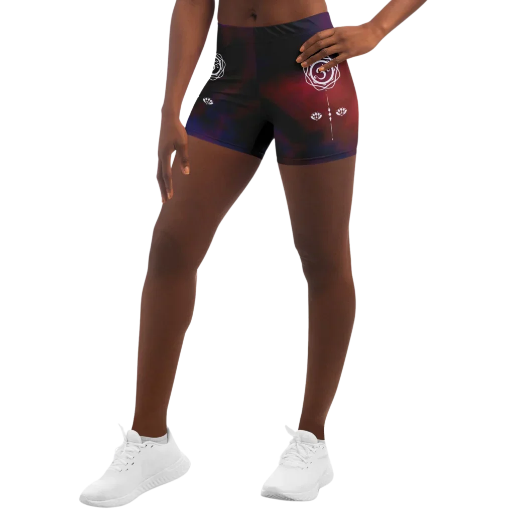 Weekend Offers That Please OM CHAKRA YOGA SHORTS - VIBRANT TIE-DYE DESIGN